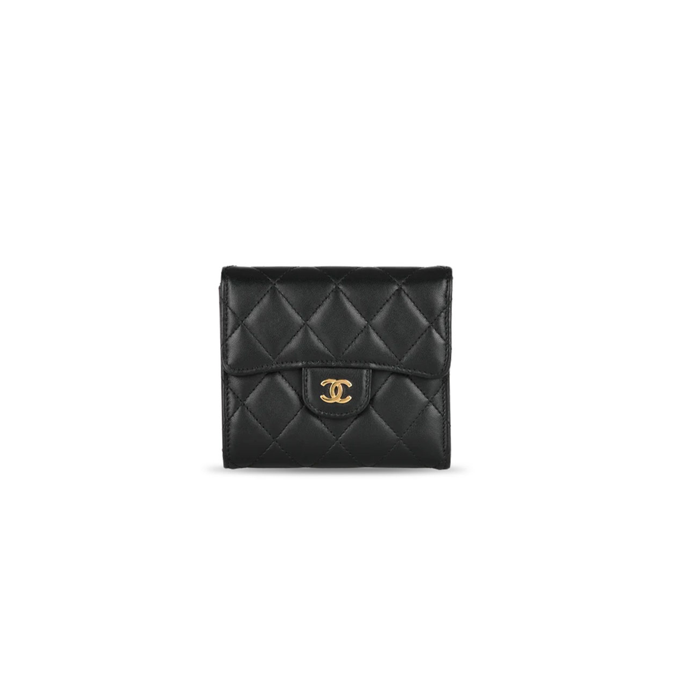 CHANEL LEATHER TRIFOLD WALLET (11.5*10.5*3cm)
